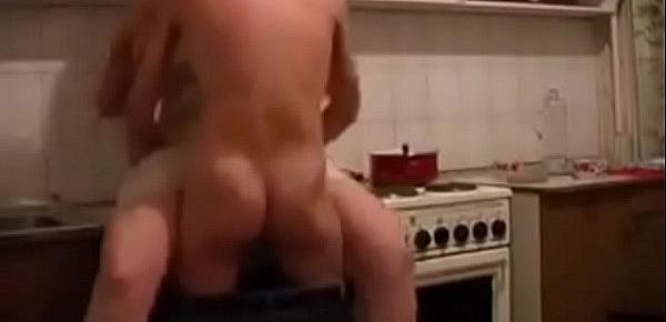  Horny Mom fucks her Son in the Kitchen